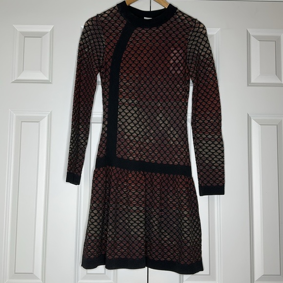 M Missoni Long Sleeve Mini Dress Sz38 - Picture 1 of 8